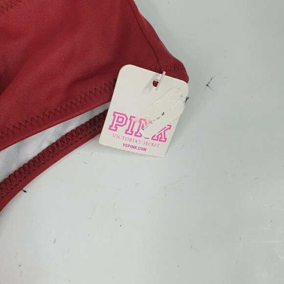 NEW Victoria Secret PINK Maroon Bikini Bottom Swimsuit Size Small - Picture 5 of 6
